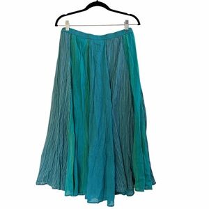 Coldwater Creek turquoise mixed print gauze skirt